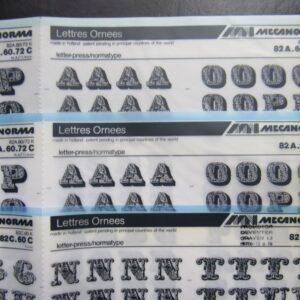 Lettres Ornees - 82A.60.72 C & 82C.60C - SET van 3