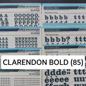 Clarendon Bold (85) - 2.7mm t/m 19.6 mm