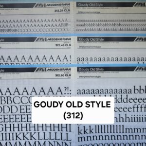 *NIEUW* Goudy Old Style (312) - 5.8 mm t/m 15 mm